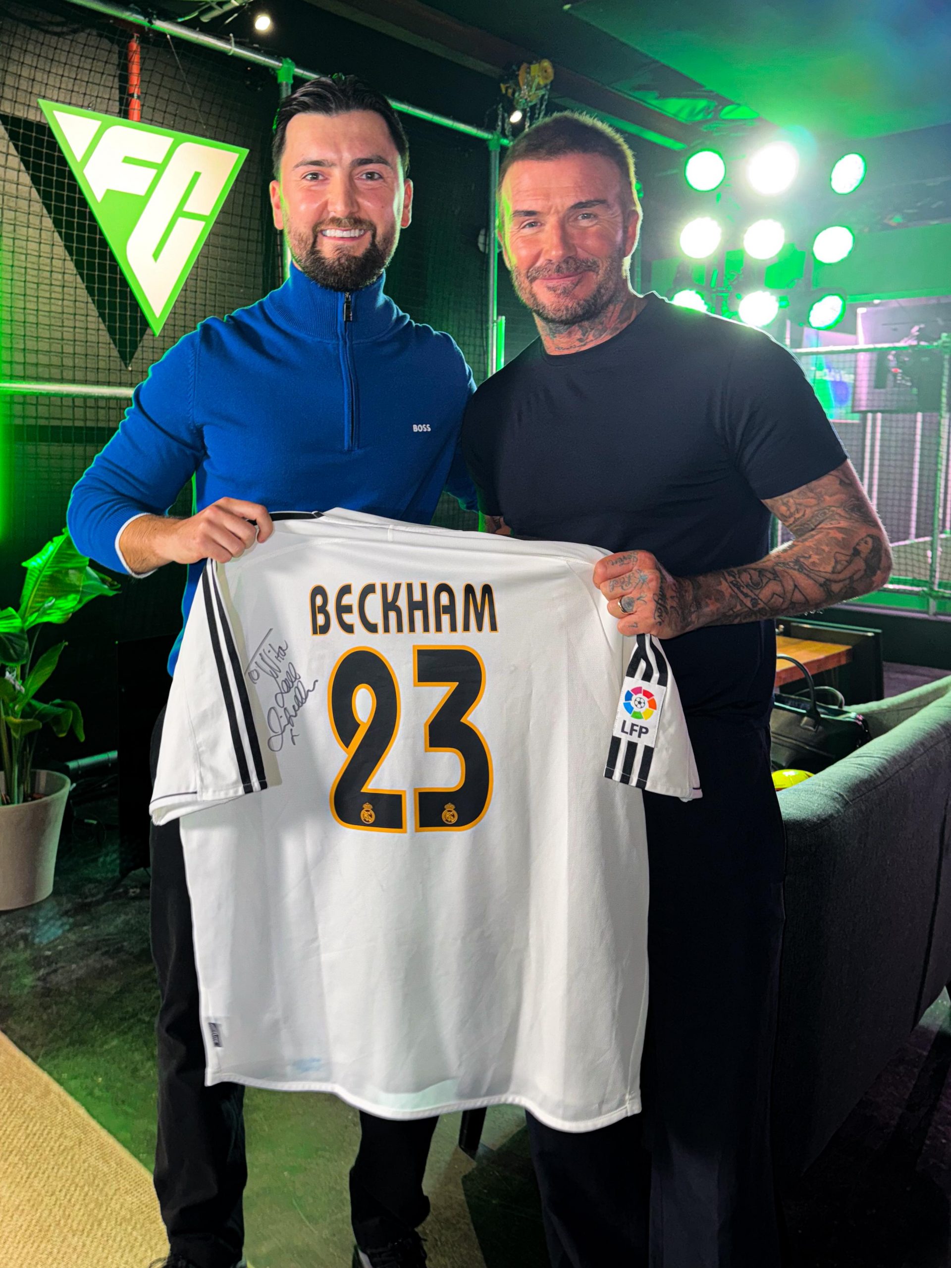Witalij Moisejew mit David Beckham